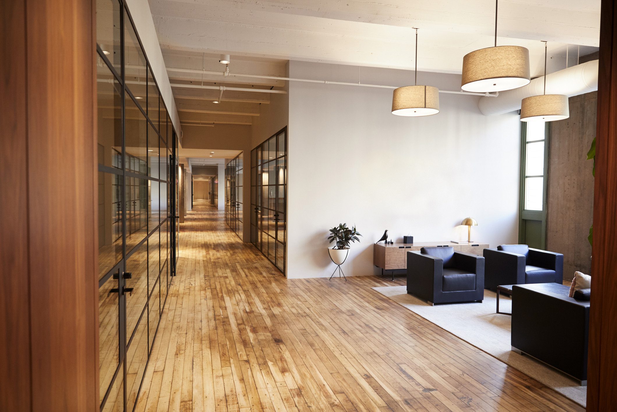 Empty Lounge and Meeting Area in Luxury Business Premises